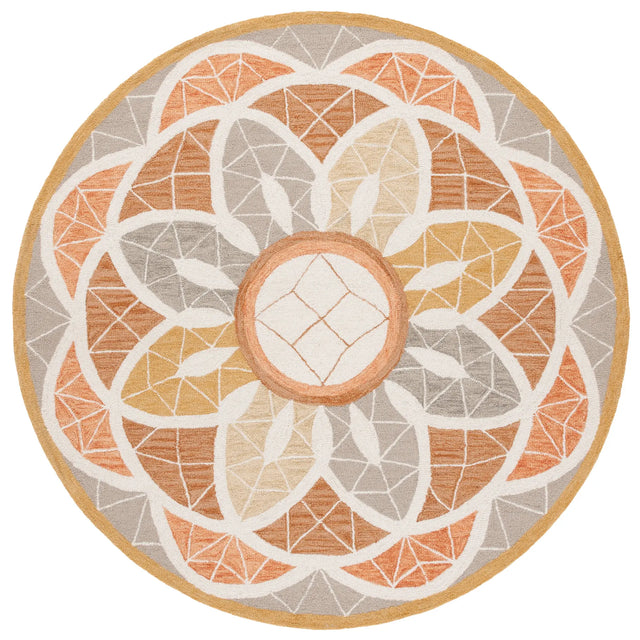 Safavieh Novelty 6'-0" x 6'-0" Rug in Grey / Gold