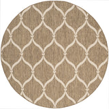 Safavieh Courtyard 6'-7" x 6'-7" Rug in Brown / Beige