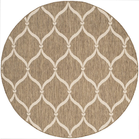 Safavieh Courtyard 6'-7" x 6'-7" Rug in Brown / Beige