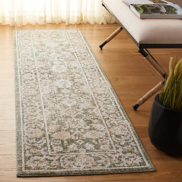 Safavieh Hazel 500 2'-2" x 8'-0" Rug in Green / Beige