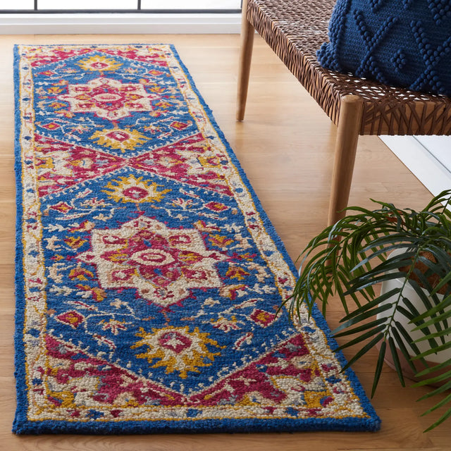 Safavieh Aspen 2'-3" x 9'-0" Rug in Navy / Fuchsia