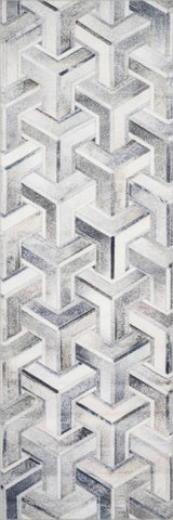 Loloi Maddox Mad-05 Silver / Ivory Rugs - runner flat
