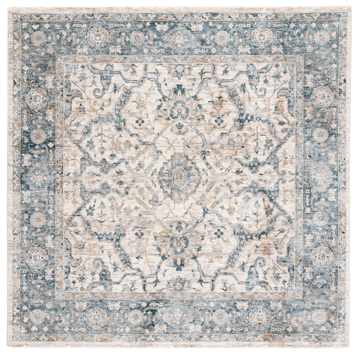 Safavieh Valencia 6'-4" x 6'-4" Rug in Ivory / Blue