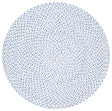 Safavieh Braided 3'-0" x 3'-0" Rug in Blue / Ivory