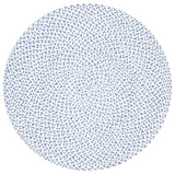 Safavieh Braided 3'-0" x 3'-0" Rug in Blue / Ivory