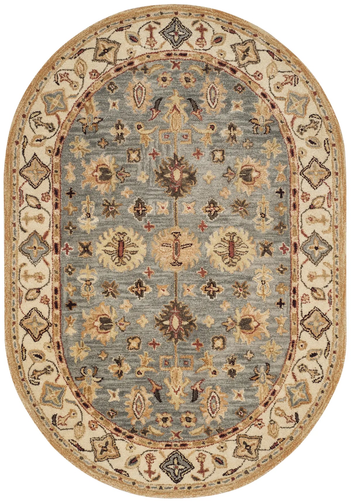 Safavieh Antiquity 4'-6" x 6'-6" Rug in Blue / Ivory