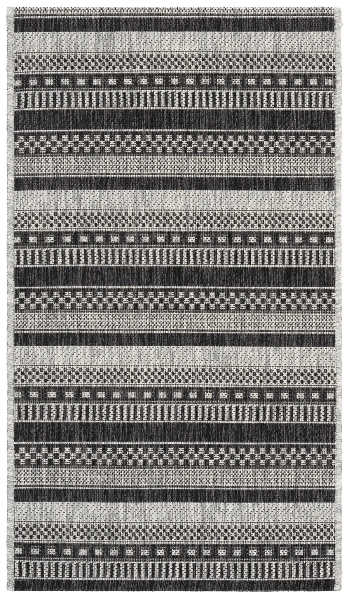 Safavieh Courtyard 2'-0" x 3'-7" Rug in Black / Grey