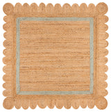 Safavieh Natural Fiber 6'-0" x 6'-0" Rug in Natural / Light Blue