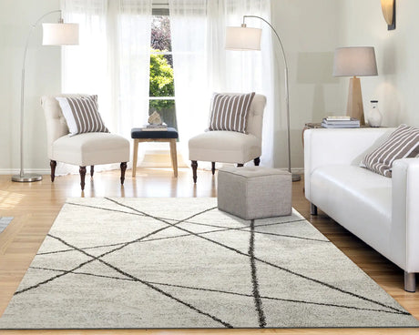 Dynamic Rugs Mehari 23277 Ivory/Charcoal Rugs - Room