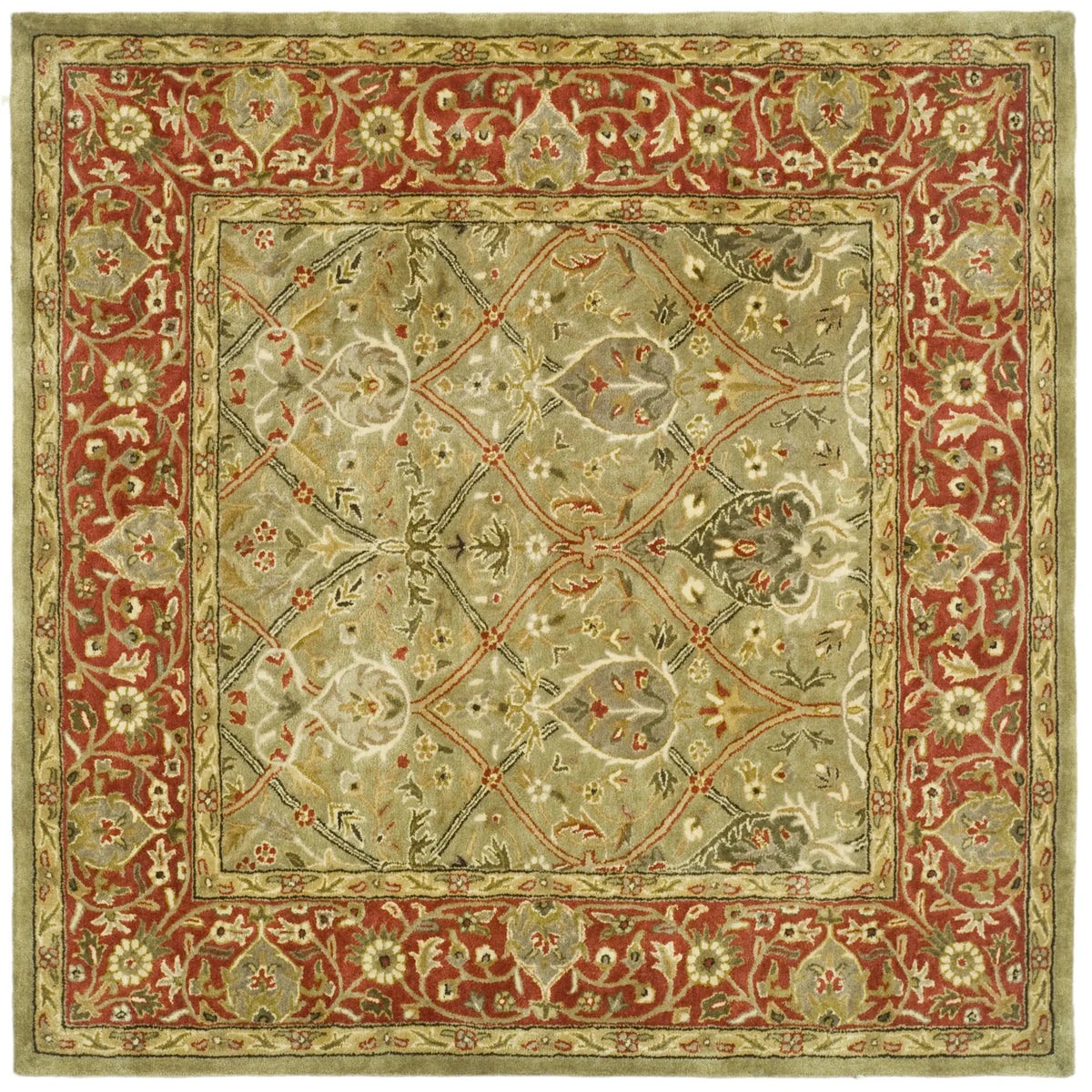 Safavieh Persian Legend 6'-0" x 6'-0" Rug in Light Green / Rust