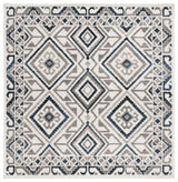 Safavieh Pyramid 6'-7" x 6'-7" Rug in Ivory / Grey Navy