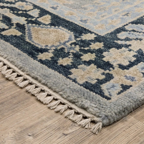 Oriental Weavers Sphinx MAJORCA MAJ04 Grey Floral Rugs - corner detail