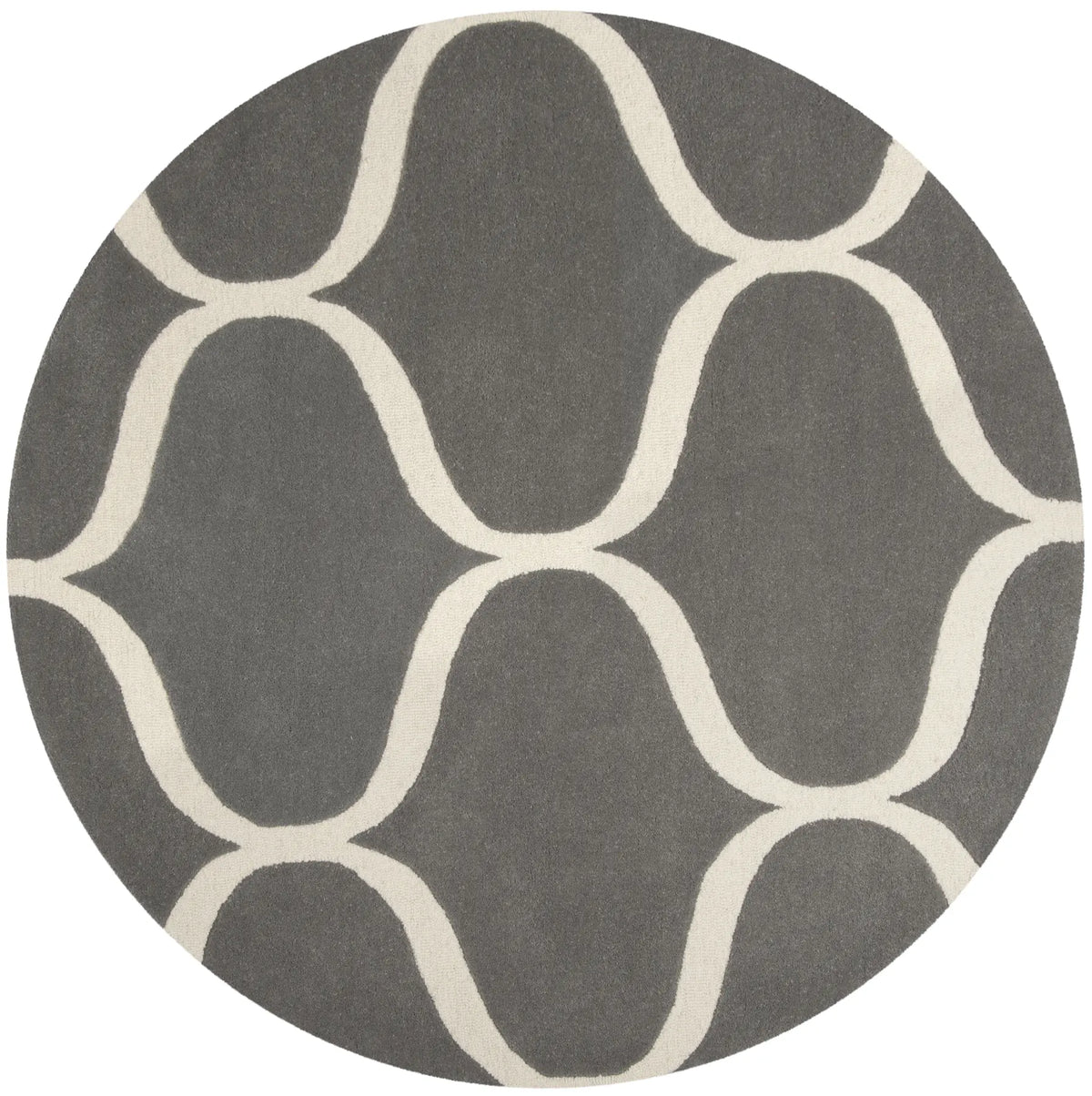 Safavieh Cambridge 6'-0" x 6'-0" Rug in Dark Grey / Ivory