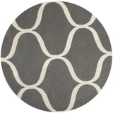 Safavieh Cambridge 6'-0" x 6'-0" Rug in Dark Grey / Ivory