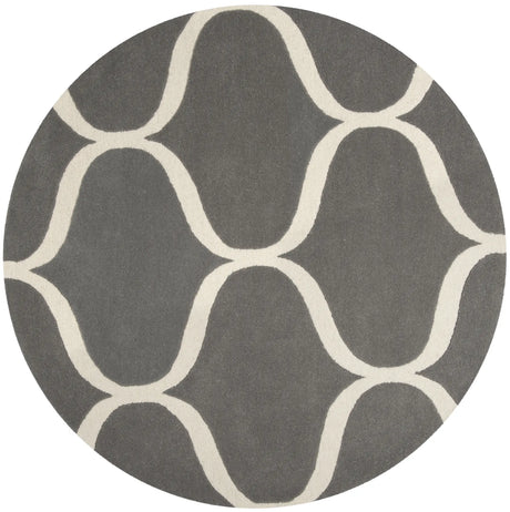 Safavieh Cambridge 6'-0" x 6'-0" Rug in Dark Grey / Ivory
