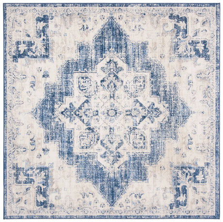 Safavieh Brentwood 6'-7" x 6'-7" Rug in Ivory / Navy