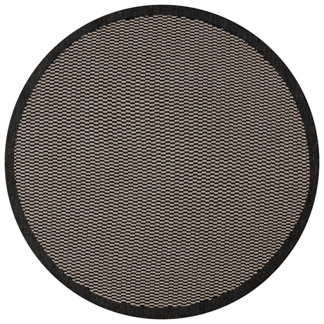 Safavieh Beach House 6'-7" x 6'-7" Rug in Black / Beige