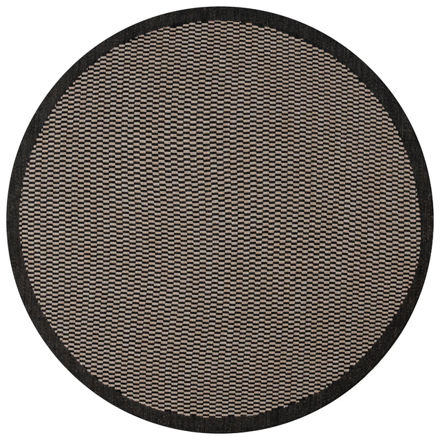 Safavieh Beach House 6'-7" x 6'-7" Rug in Black / Beige