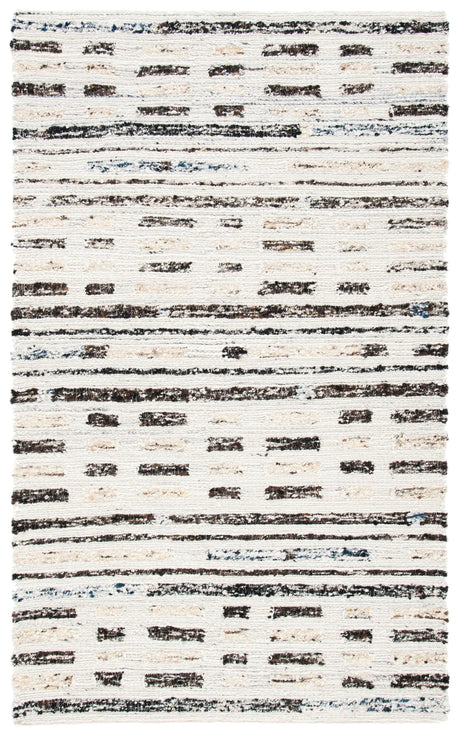 Safavieh Manhattan 4'-0" x 6'-0" Rug in Ivory / Dark Brown