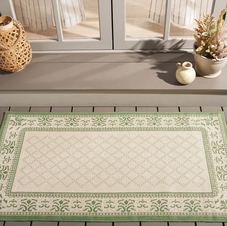 Safavieh Courtyard 2'-7" x 5'-0" Rug in Natural / Olive