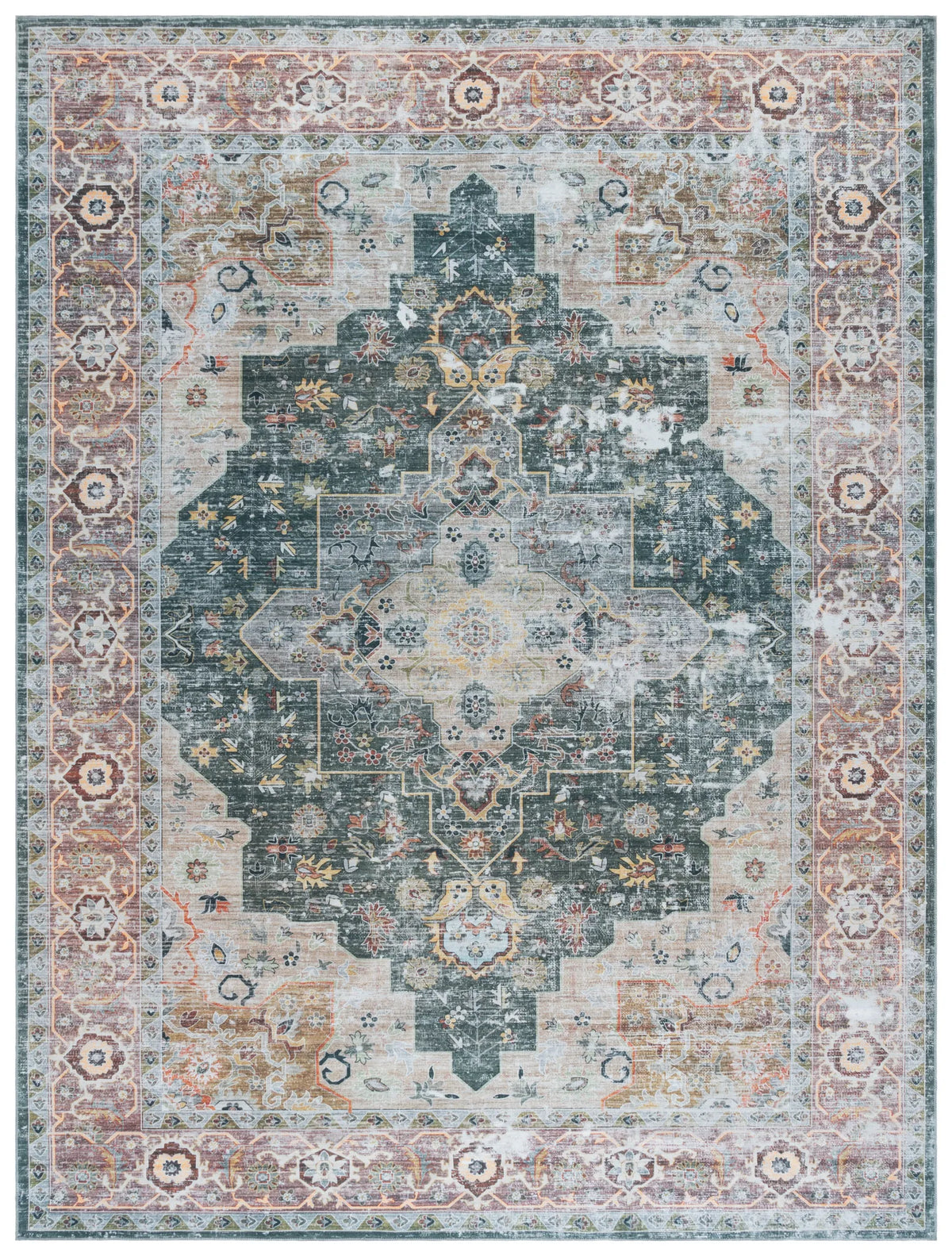 Safavieh Arizona 10'-0" x 14'-0" Rug in Green / Light Brown