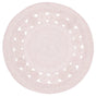 Safavieh Braided 3'-0" x 3'-0" Rug in Pink / Ivory