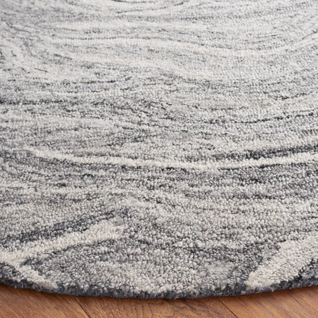Safavieh Abstract 6'-0" x 6'-0" Rug in Dark Grey / Black