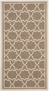 Safavieh Courtyard 2'-7" x 5'-0" Rug in Brown / Bone