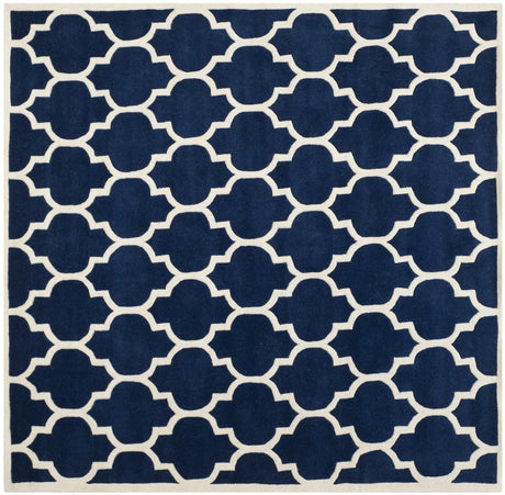 Safavieh Chatham 7'-0" x 7'-0" Rug in Dark Blue / Ivory