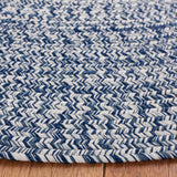 Safavieh Braided 5'-0" x 8'-0" Rug in Dark Blue / Ivory