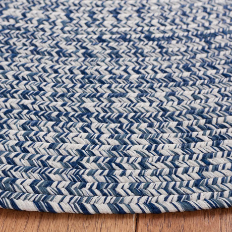 Safavieh Braided 5'-0" x 8'-0" Rug in Dark Blue / Ivory