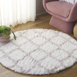 Safavieh Indie Shag 4'-0" x 4'-0" Rug in Ivory / Mushroom