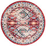 Safavieh Riviera 6'-7" x 6'-7" Rug in Red / Blue