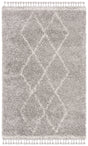 Safavieh Pro Lux Shag 400 4'-0" x 6'-0" Rug in Grey / Cream