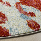 Safavieh Watercolor 6'-7" x 6'-7" Rug in Brickred / Light Blue