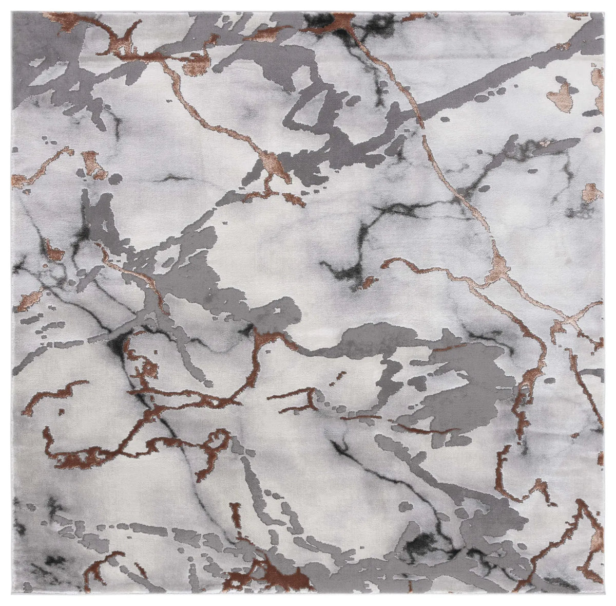 Safavieh Craft 6'-7" x 6'-7" Rug in Grey / Orange
