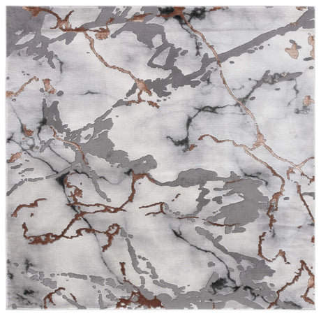 Safavieh Craft 6'-7" x 6'-7" Rug in Grey / Orange