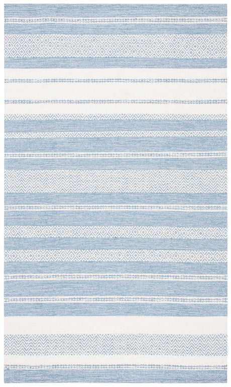 Safavieh Striped Kilim 4'-0" x 6'-0" Rug in Ivory / Blue