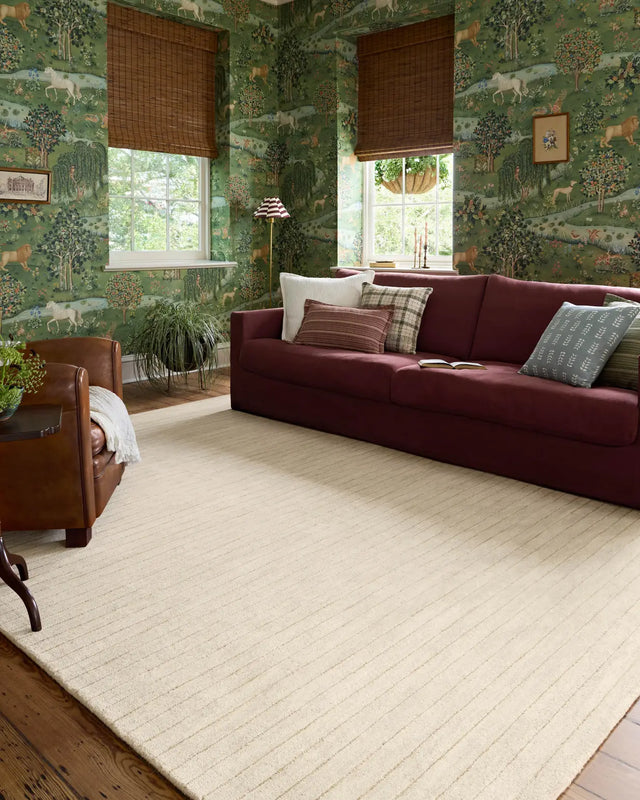 Chris Loves Julia x Loloi Henry HEY-01 Ivory / Dove Rug - room scene 3