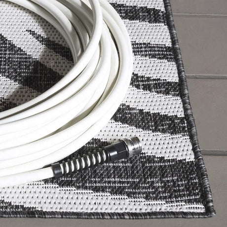 Safavieh Beach House 4'-0" x 6'-0" Rug in Charcoal / Ivory