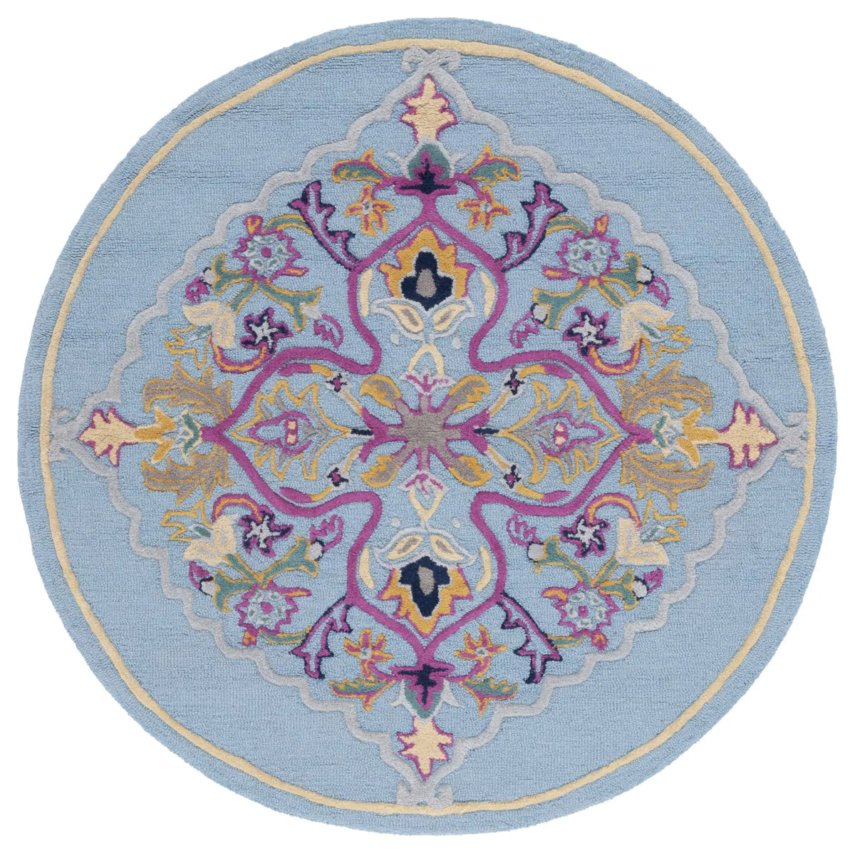 Safavieh Bellagio 5'-0" x 5'-0" Rug in Light Blue / Multi