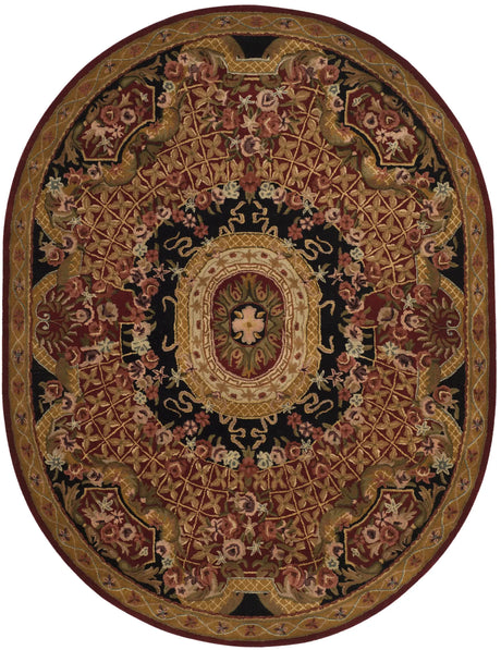 Safavieh Classic 7'-6" x 9'-6" Rug in Burgundy / Black