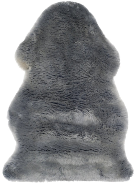 Safavieh Sheep Skin 2'-0" x 3'-0" Rug in Steel Blue