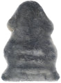 Safavieh Sheep Skin 2'-0" x 3'-0" Rug in Steel Blue