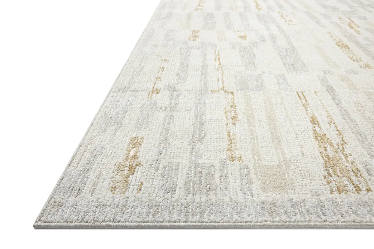 Loloi Roxie ROX-08 Contemporary Power Loomed Natural, Sand Rug - rug corner