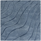 Safavieh Florida Shag 6'-7" x 6'-7" Rug in Light Blue / Blue
