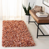 Safavieh Rio Shag 2'-3" x 6'-0" Rug in Rust / Ivory