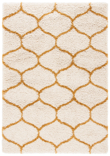 Safavieh Hudson Shag 4'-0" x 6'-0" Rug in Ivory / Gold