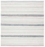 Safavieh Striped Kilim 7'-0" x 7'-0" Rug in Ivory / Grey