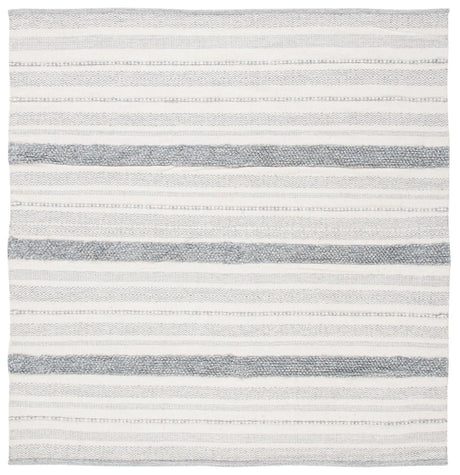 Safavieh Striped Kilim 7'-0" x 7'-0" Rug in Ivory / Grey
